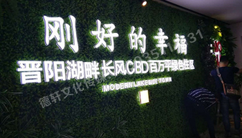 晉陽湖地產(chǎn)——迷你字加綠植墻